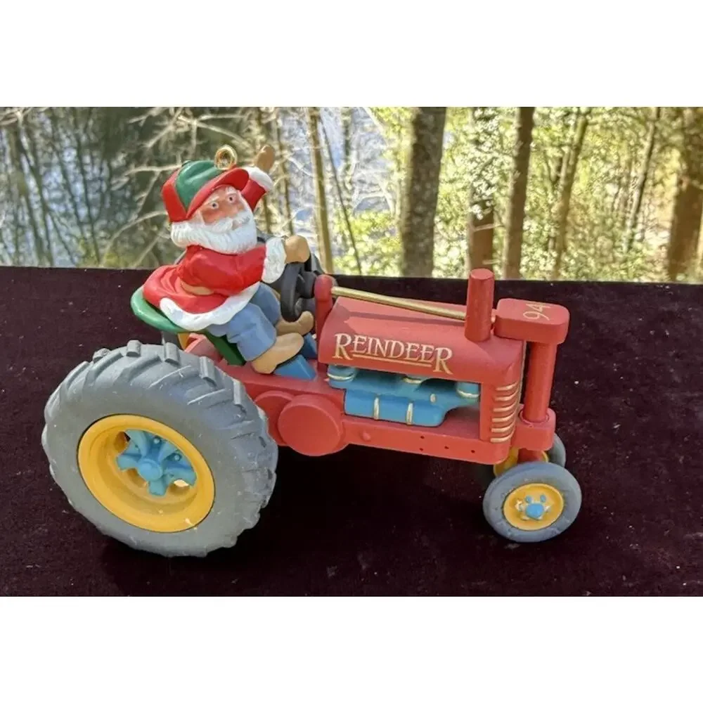 Hallmark Here Comes Santa Claus Tractor Trucks Ornament #16 No Box -LO10